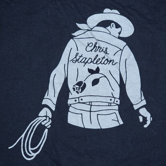 Stapleton Black Tank Top Chris Stapleton Cowboy - Size Ladies Large - Picture 1 of 4